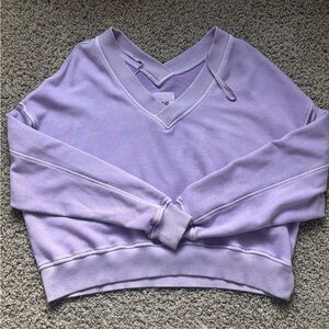 aerie Lavender V-Neck Pullover Sweater